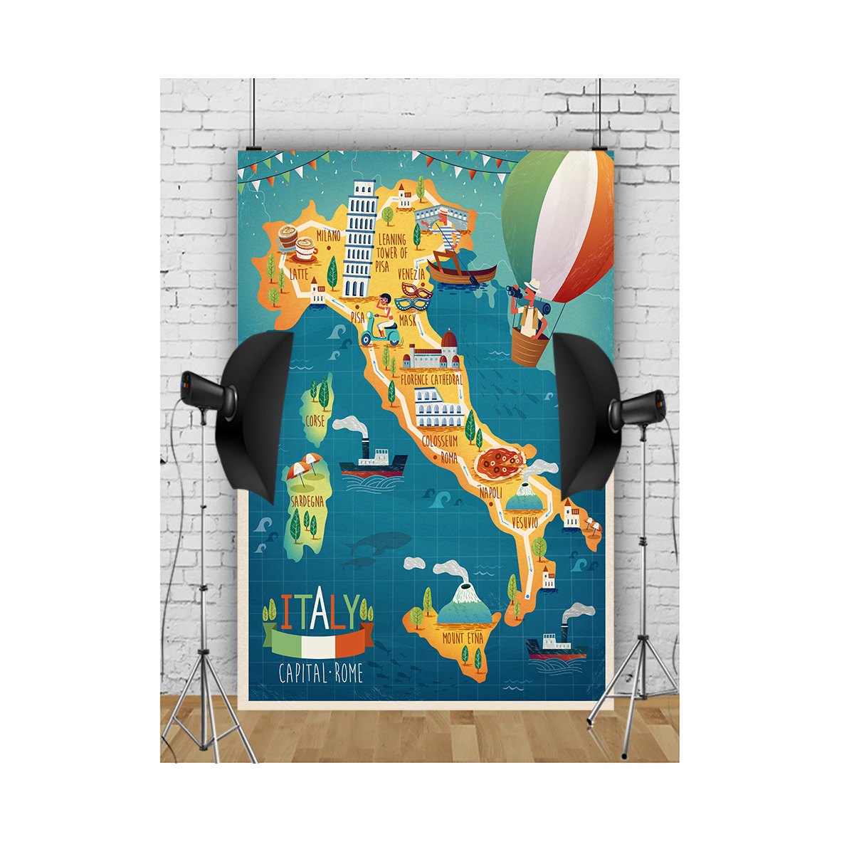 Photography Mapped - Latitude And Longitude Vintage Polyester Photography