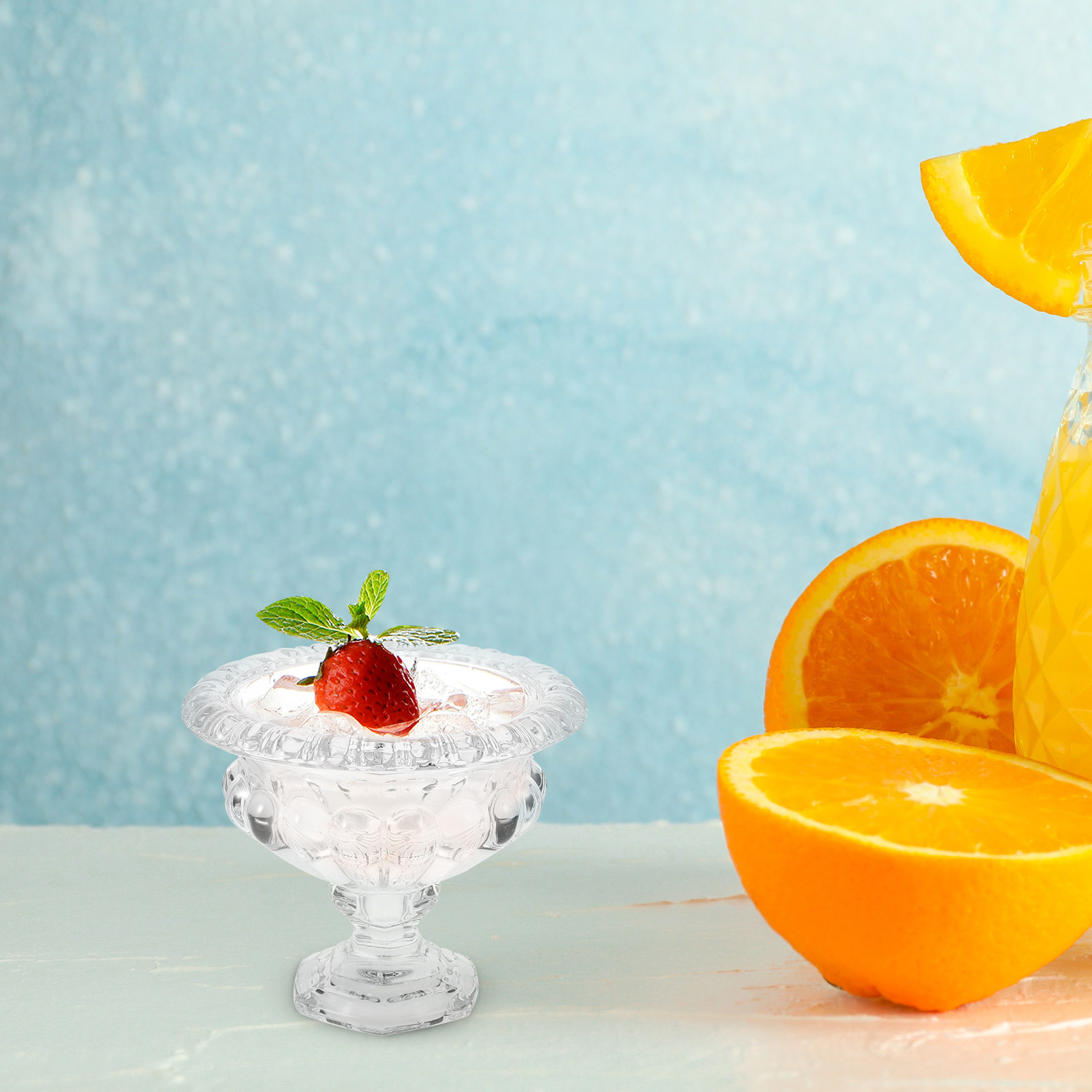 Photography Of Food - Elegant European Glass Ice Cream Bowls