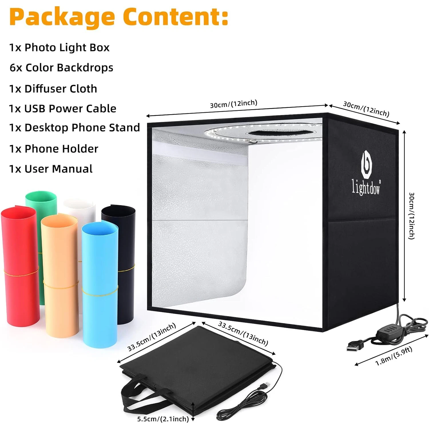 Photography Treatment - Lightdow Photo Studio Light Box Kit