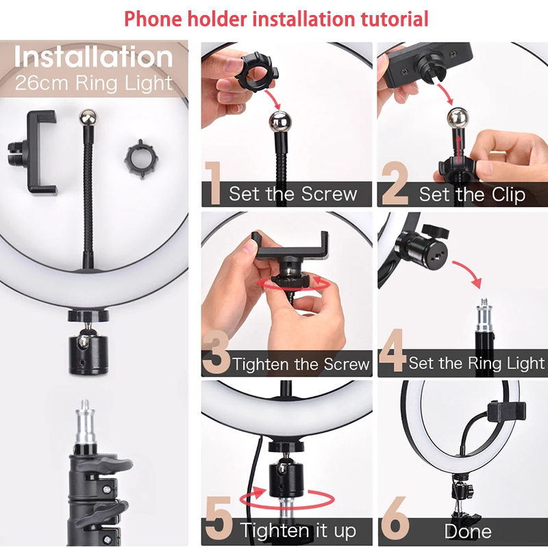 16/26/33cm Selfie Ring Light P - Photography Treatment ulasan dan harga