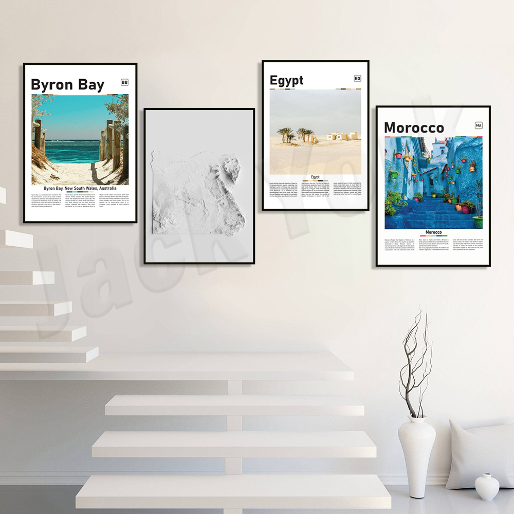 Egypt relief map print, Morocc - Photography Mapped ulasan dan harga