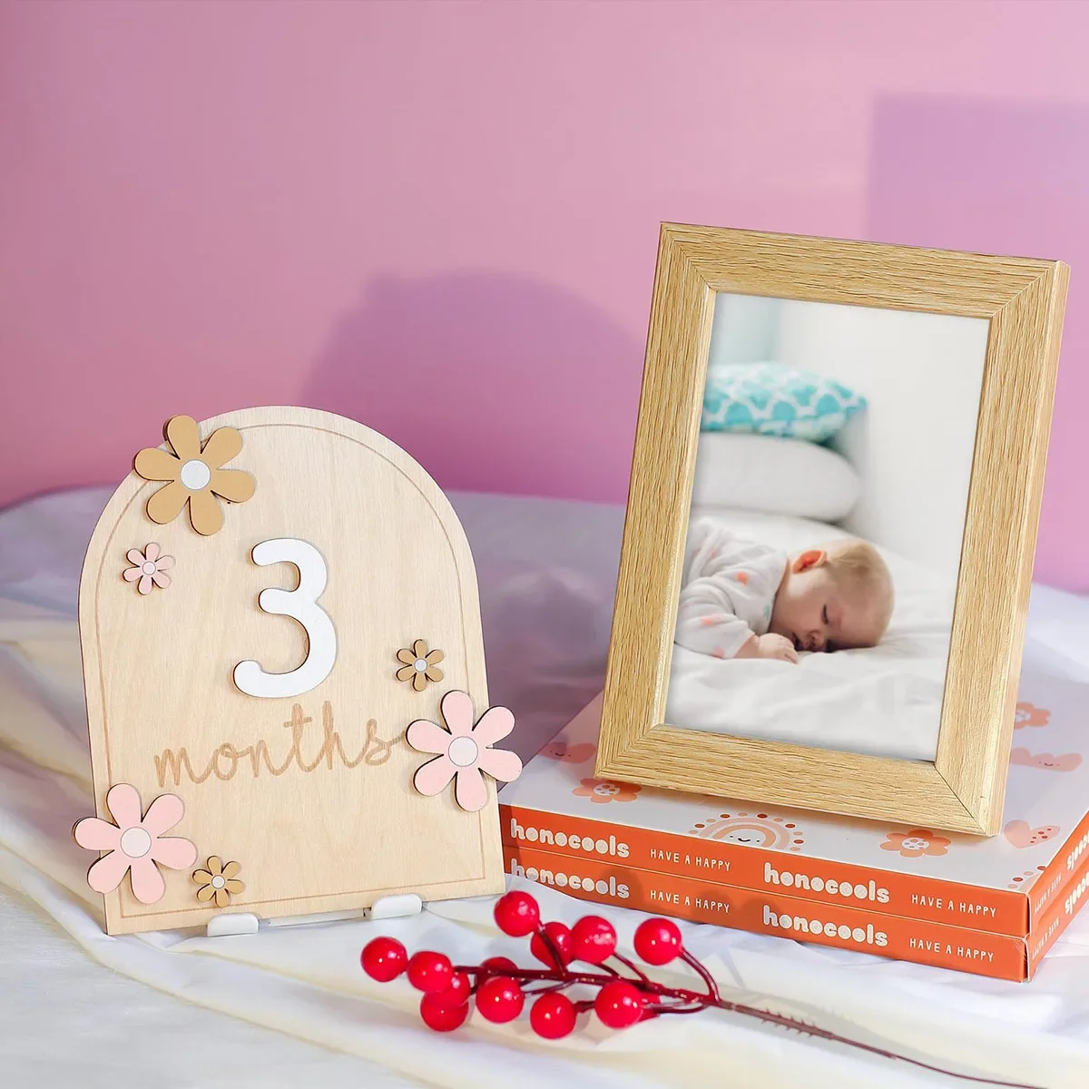 Wooden Baby Monthly Milestone  - Photography Still Life ulasan dan harga