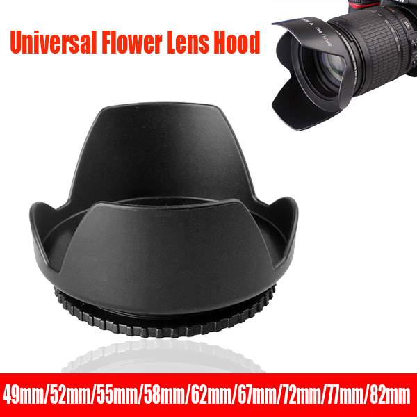 Universal Lens Hood 49mm 52mm  - Lens Hood Petal ulasan dan harga