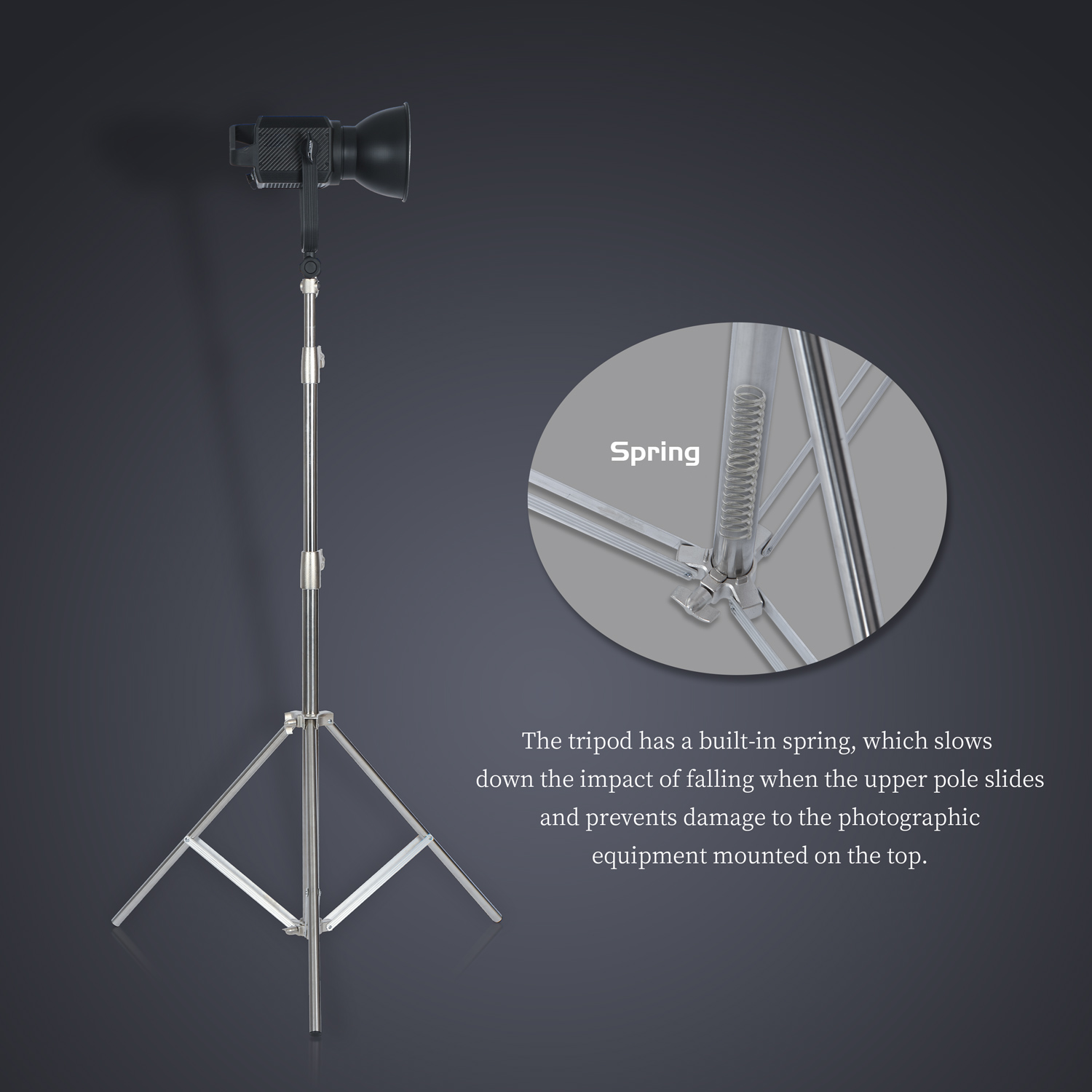 SH 2.8M Stainless Steel Light  - Photography Treatment ulasan dan harga