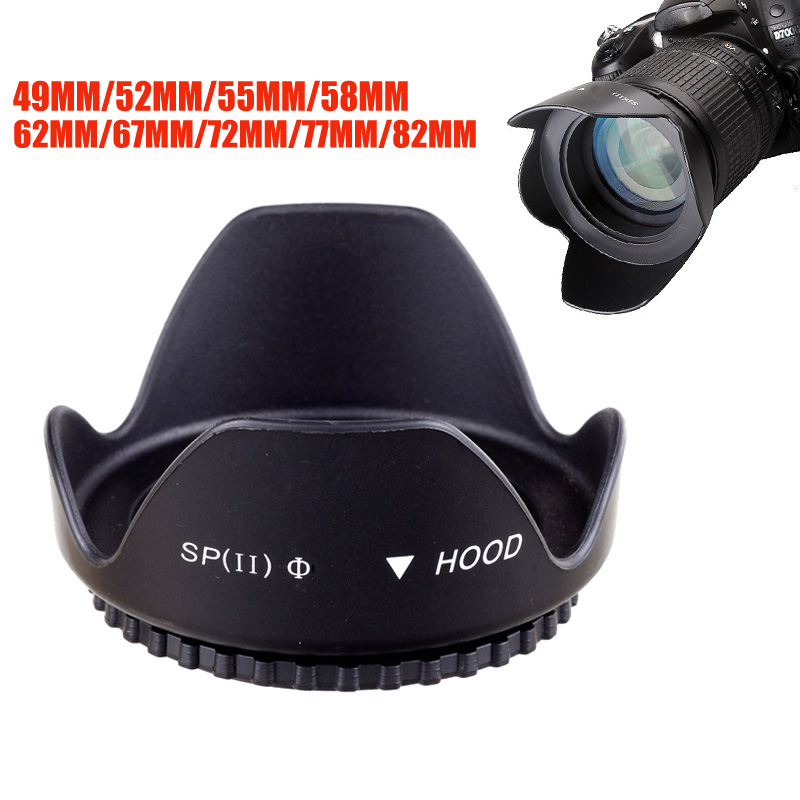 Universal Lens Hood 49mm 52mm  - Lens Hood Petal ulasan dan harga