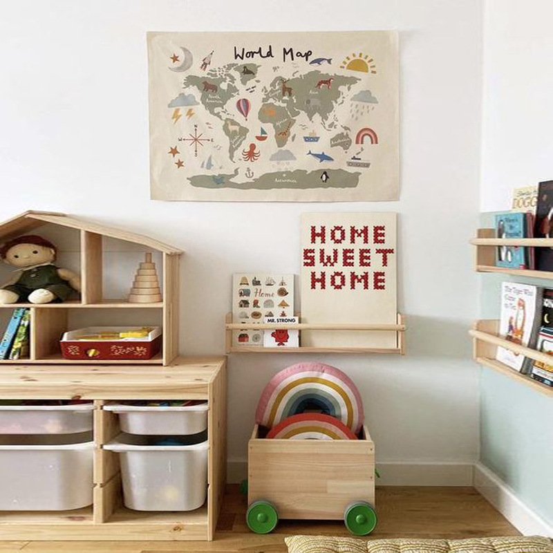 Nordic Wall Decor Kids Room Wo - Photography Mapped ulasan dan harga