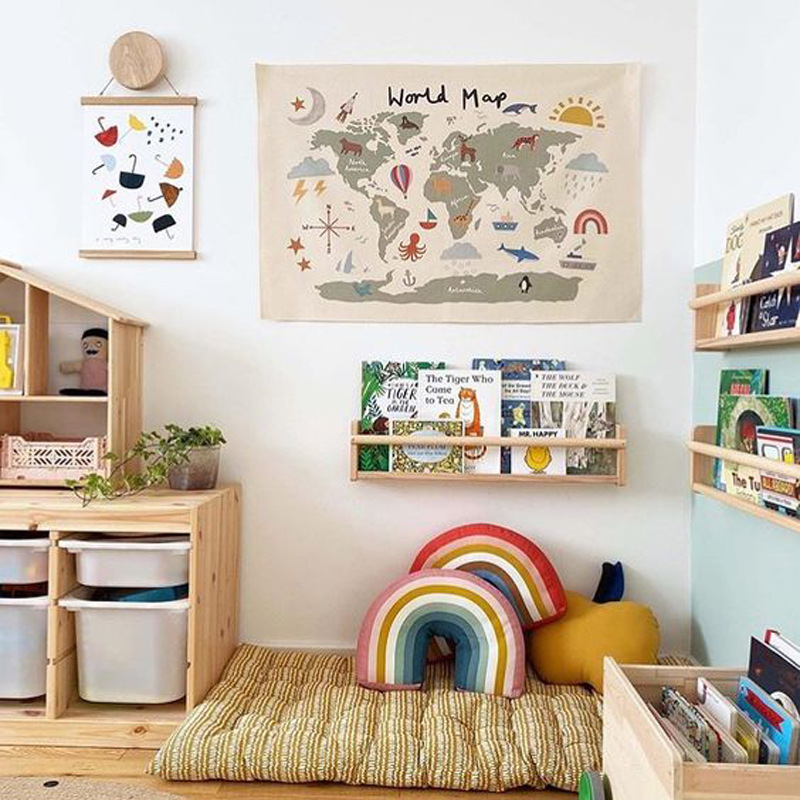 Nordic Wall Decor Kids Room Wo - Photography Mapped ulasan dan harga