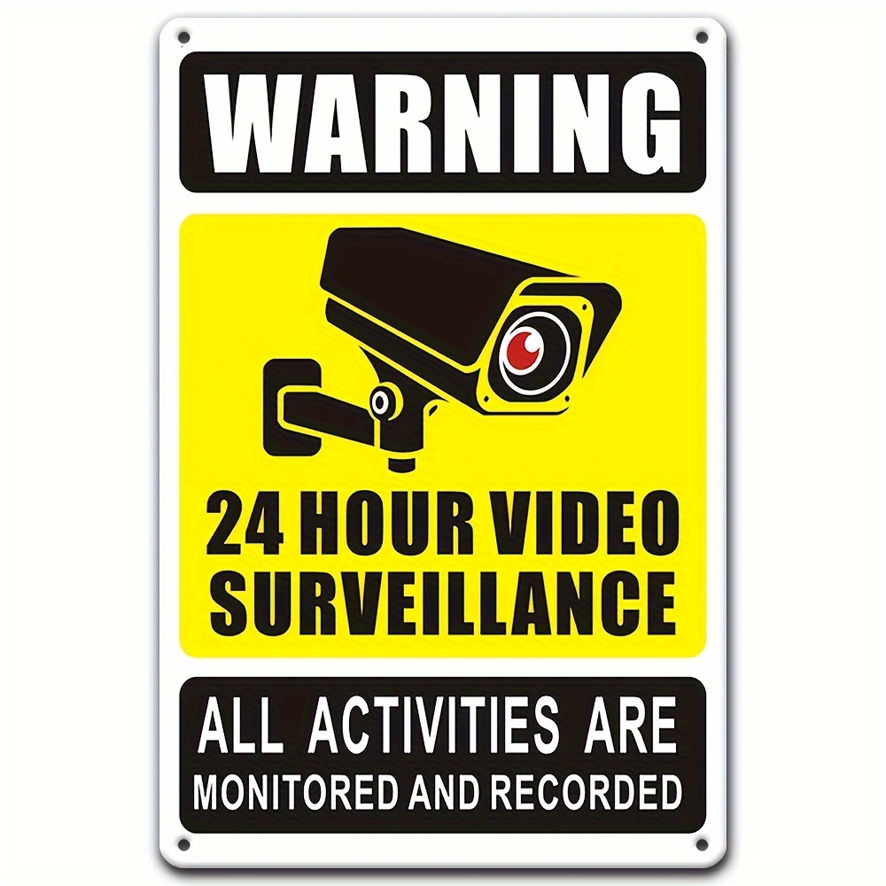 24/7 Video Surveillance Warnin - Photography Outdoor ulasan dan harga