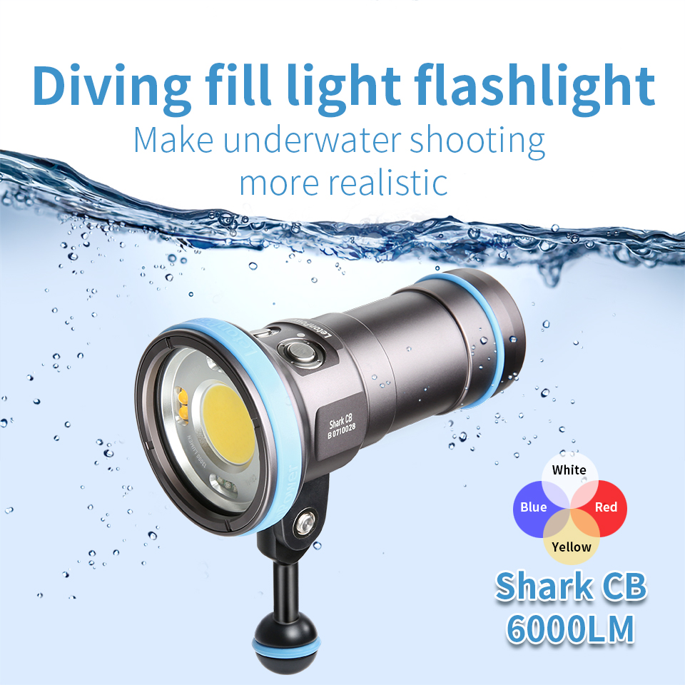 Shark CB 6000 Lumen Dive Light - Photography High Angle ulasan dan harga