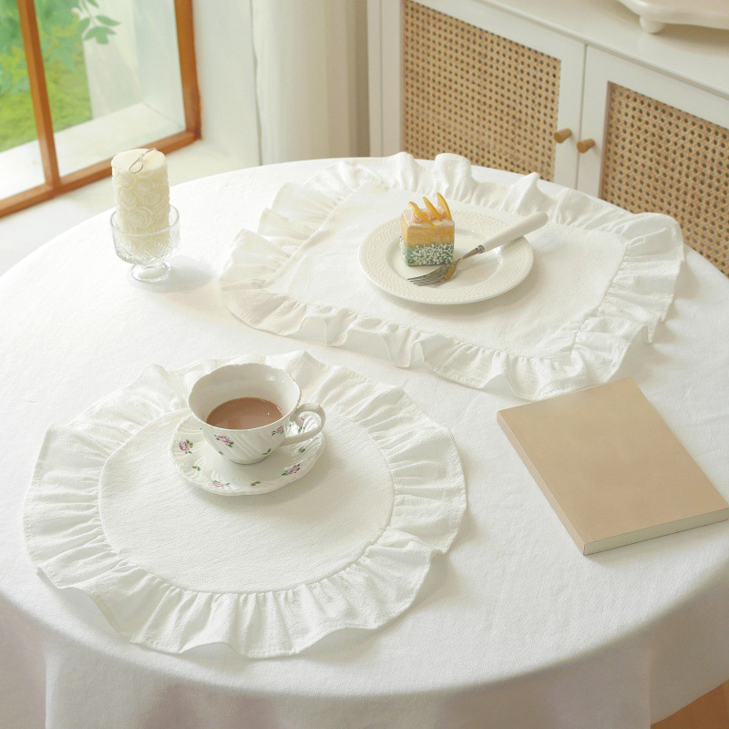 Minimalist Stripe Ruffle Place - Photography Of Food ulasan dan harga