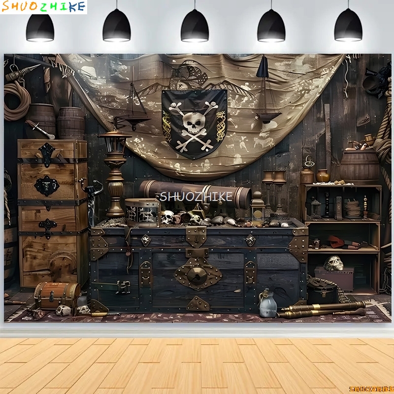 Retro Pirate Treasure Map Back - Photography Mapped ulasan dan harga
