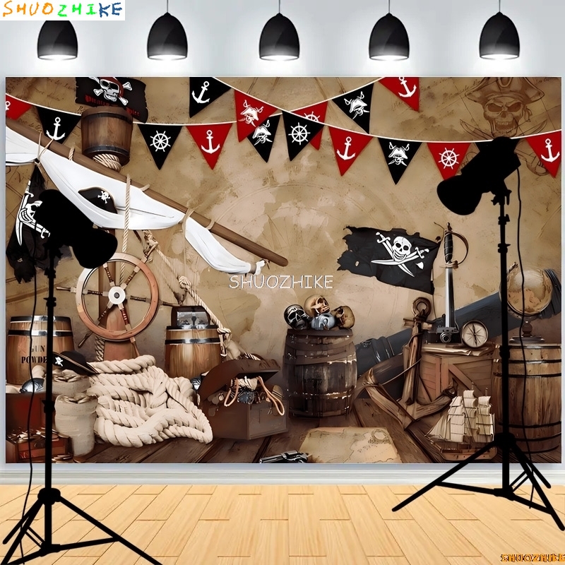 Retro Pirate Treasure Map Back - Photography Mapped ulasan dan harga