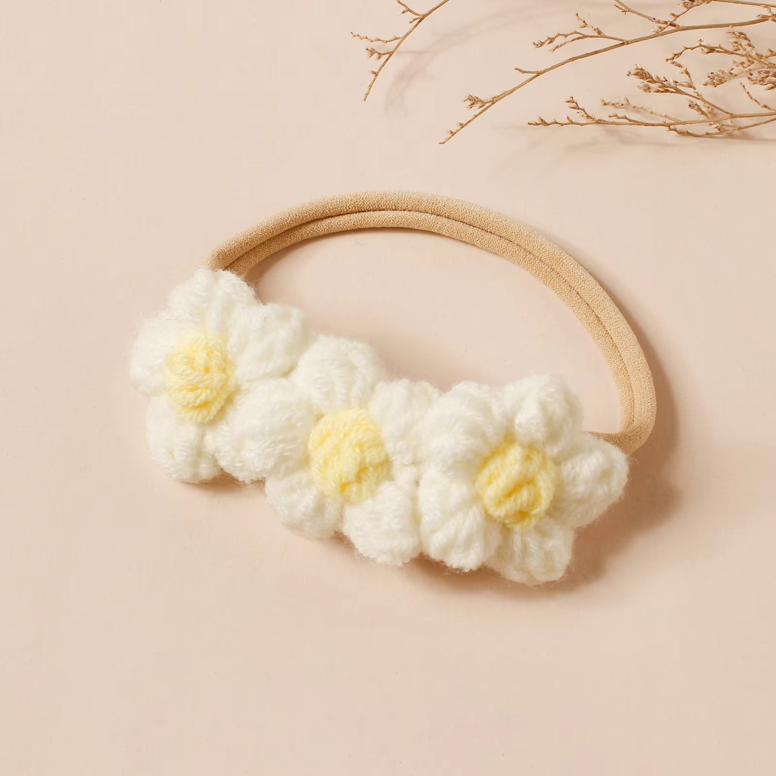 3pcs Wool Flower Baby Headband - Photography Still Life ulasan dan harga