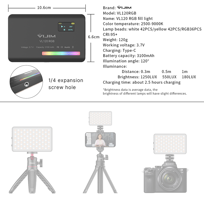 Ulanzi VL120 RGB Camera Video  - Photography Gear ulasan dan harga